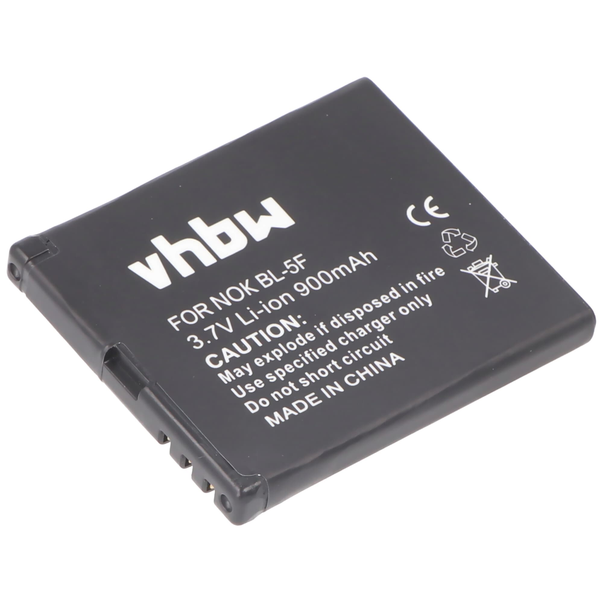 Batterie Li-Ion - 900mAh (3.7V) pour téléphones portables, smartphones, téléphones tels que Bea-Fon, Nokia BL-5F, BS-18